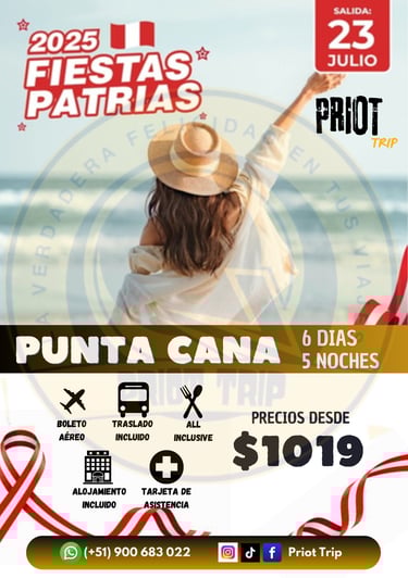 VIAJA A PUNTA CANA DESDE LIMA EN FIESTAS PATRIAS 2025
