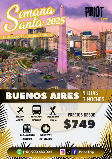 VIAJA A BUENOS AIRES DESDE LIMA PERU EN SEMANA SANTA
