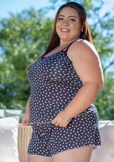 Kit 03 Pijamas Feminino Plus Size Exgg Baby Doll Adulto