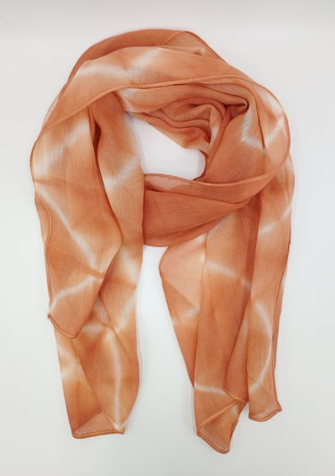 echarpe laine et soie shibori