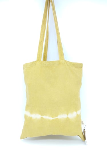 tote bag en coton shibori teinture vegetale
