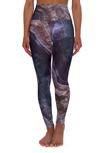 purple marble leggings