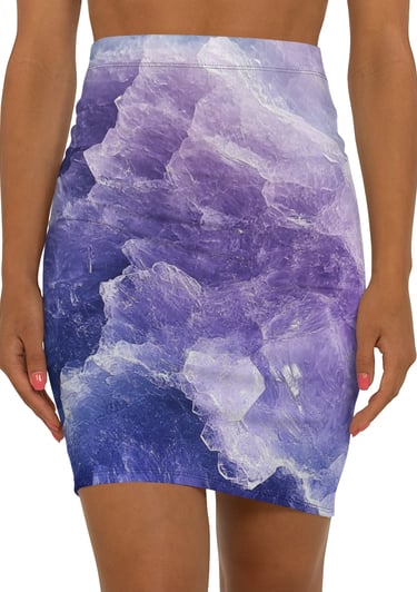 purple crystal pencil skirt