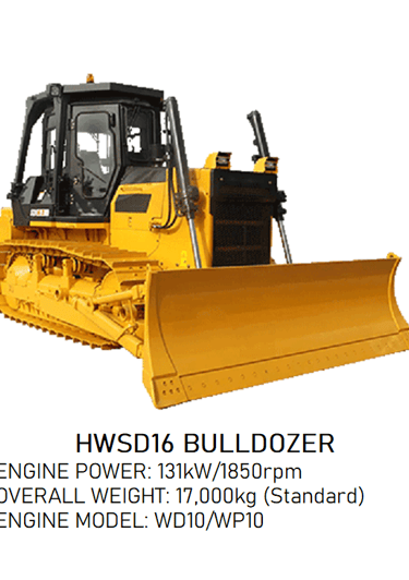 a brand new HWSD16 Bulldozer is shown in this image