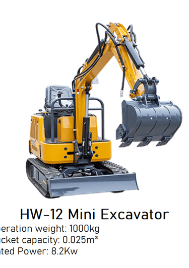 Brand New 1000kg HW-12 Mini Crawler Excavator image