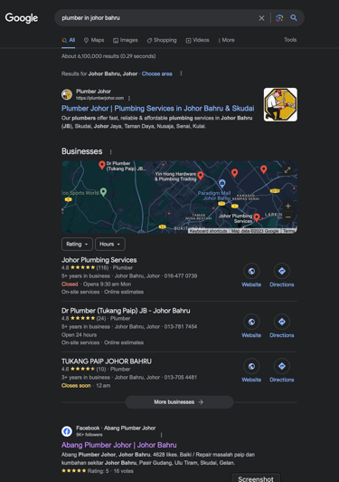 local SEO untuk perniagaan tempatan