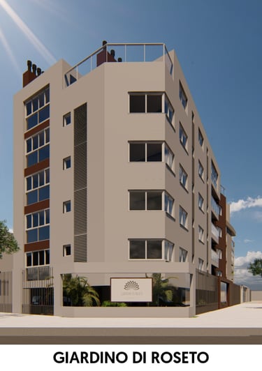 Um prédio multifamiliar - Giardino di Roseto na cidade de Pelotas. Construtora Valori Empreendimentos
