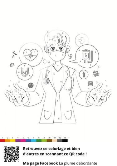 Aperçu coloriage Médecin - Marie F auteure