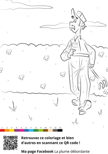 Aperçu coloriage Jardinier - Marie F auteure