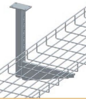 Apply to: Hang trays under ceiling  Fit for:Width of wire mesh less than 400mm  Include:TCHx1.M10x60