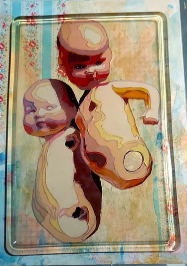 Artwork in progress photo by Chester UK Artist, Christine Gallagher