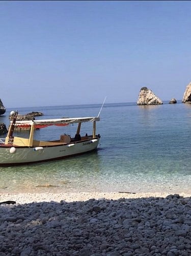 a boat in the water with a boat in the water