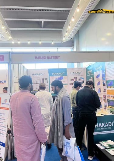 lithium cell business negotiation at expo in Pakistan