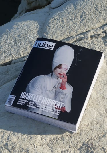 Hube magazine cover with Isabelle Huppert