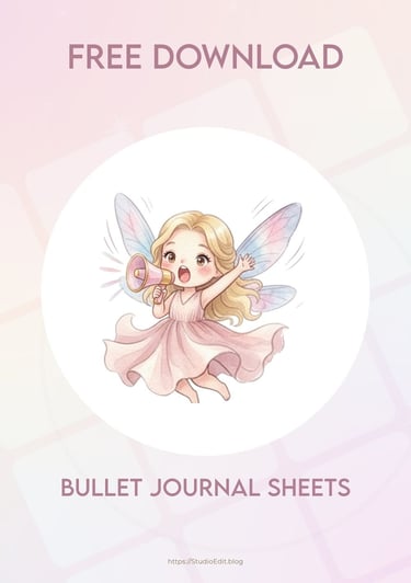 Free Download Blush Fairy Bullet Journal