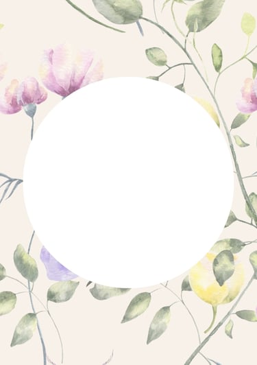 FREE PRINTABLE Watercolor Floral Light Orange Blank Invitation / Greeting Card