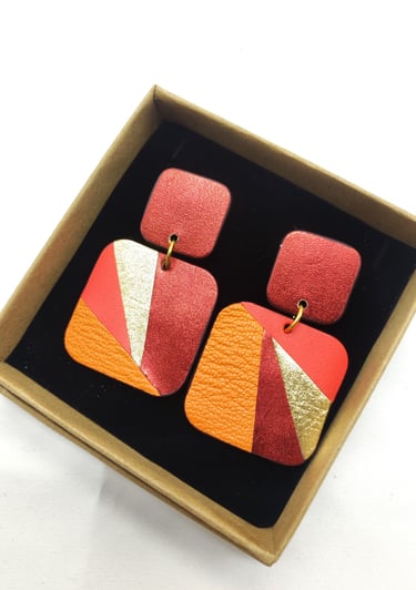 image de la catégorie des boucles d'oreilles en cuir revalorisé