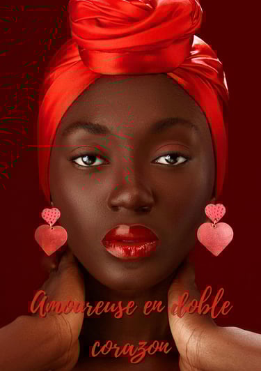 femme qui porte une paire de boucles d'oreille en cuir deux coeurs