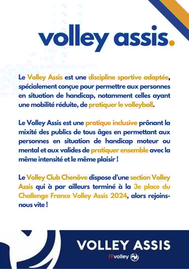 Descriptif volley assis et volley santé
