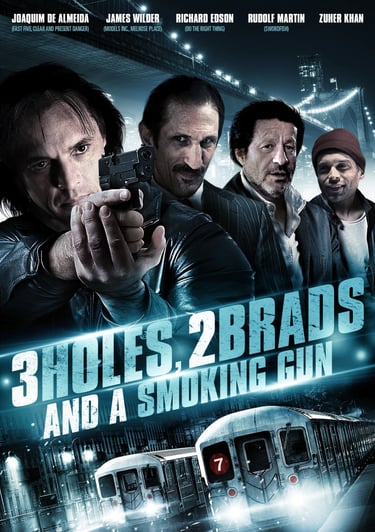 a movie poster for the movie's 3 holes and a smoking gun