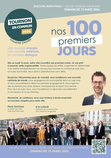 Tract 100 jours Tournon en Commun - 1