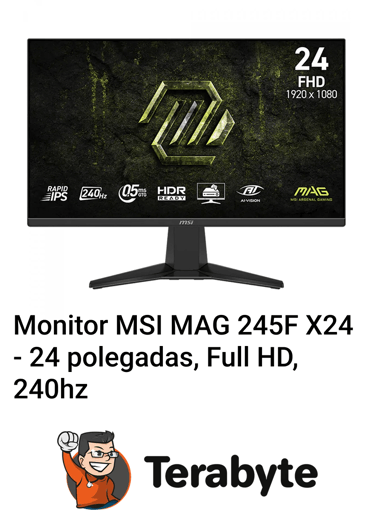 Monitor MSI MAG 245F X24 240hz Terabyte