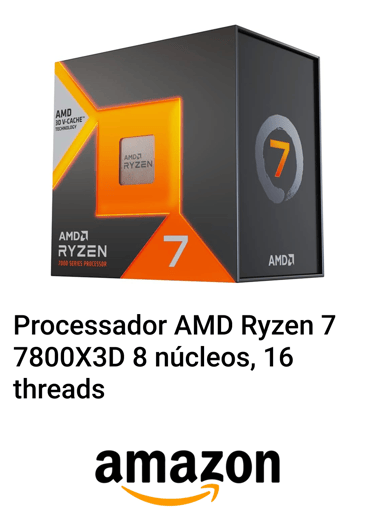 Processador AMD Ryzen 7 7800X3D Amazon