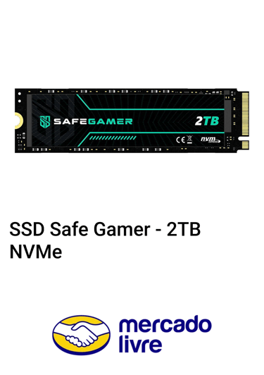 SSD Safe Gamer 2TB NVMe Mercado Livre
