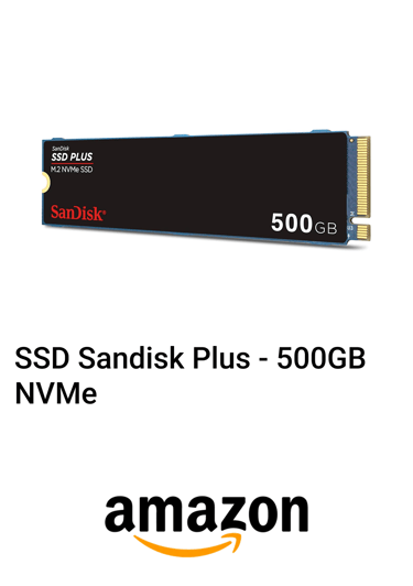 SSD Sandisk Plus 500GB NVMe Amazon