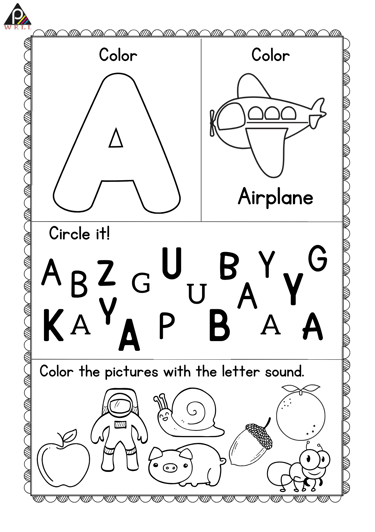 a to z coloring pages free for kids