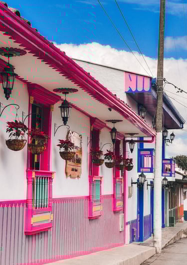 Pink facades in Salento