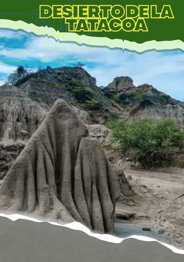 Valle de los fantasmas en el desierto de la Tatacoa, Colombia