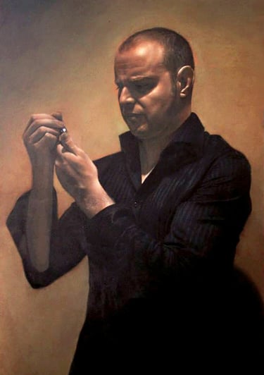 Man looking at a watch © SJ Miller 2024