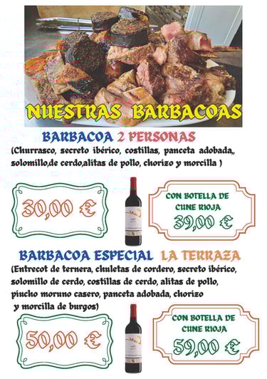 a menu of a restaurant with a menu for a restaurant