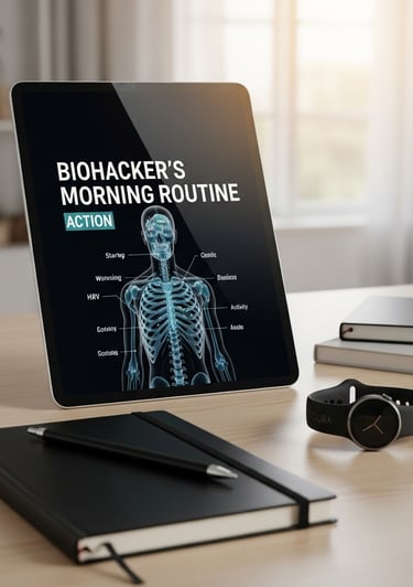 a tablet computer with a skeleton in the background