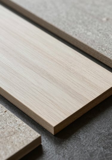 An ivory-hued textured wall panel illuminated by subtle gold accent lighting.