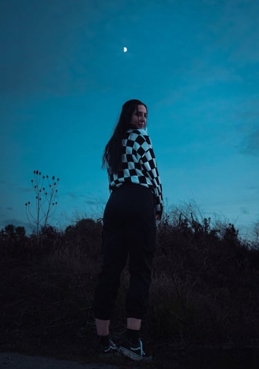 M Portrait Blue Hour Full Body Shot