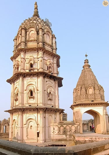 Lakshmi Temple terrace View - featuring Bundela-style shikhara, Orchha
