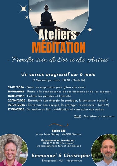 atelier meditation Nantes Centre ISAO