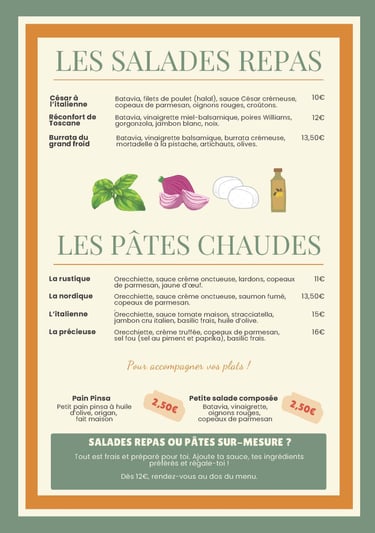 Salades et Pâtes