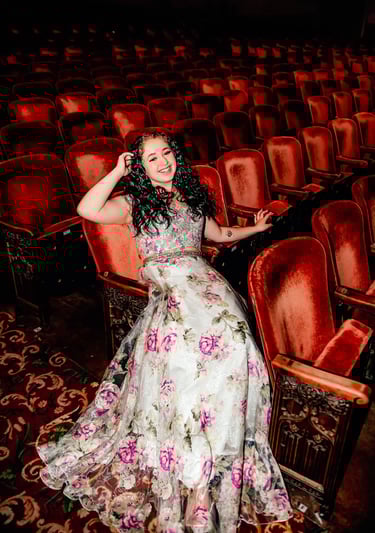 Palmyra PA senior pictures in theatre. Senior pictures at Hershey Theatre. Lititz PA senior pictures