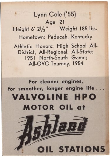 1955 Kentucky Western Hilltoppers Basketball Team Card