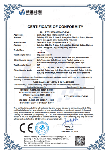 rapport de conformité europe