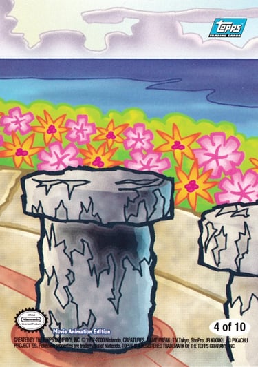 Stickers 4 of 10 Topps Pokémon The Movie 2000 back