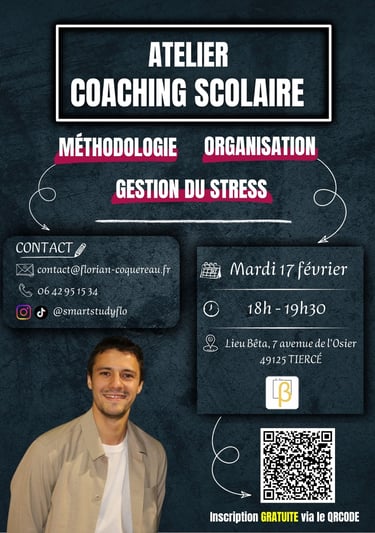atelier de coaching scolaire en présentiel à Tiercé
