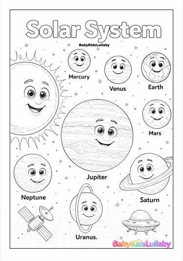 babykidslullaby Cosmic Discovery section printable solar poster