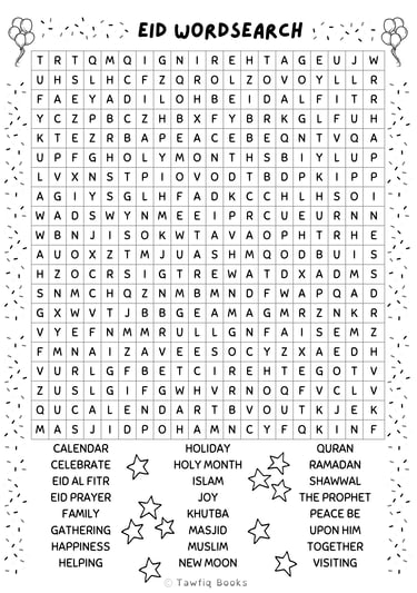 Eid wordsearch