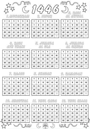 Hijri Calendar for 1446