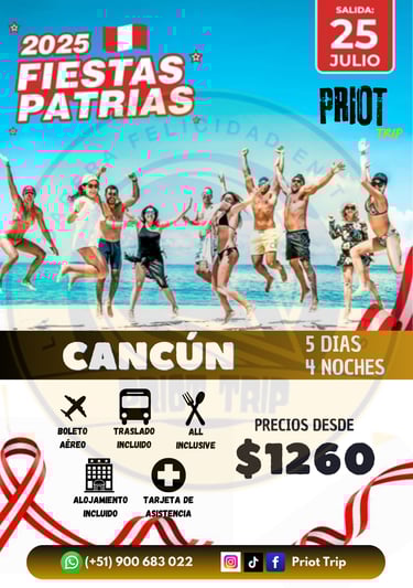 VIAJA A CANCUN DESDE LIMA EN FIESTAS PATRIAS 2025