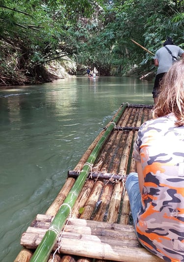 thailand khao lak bamboo rafting